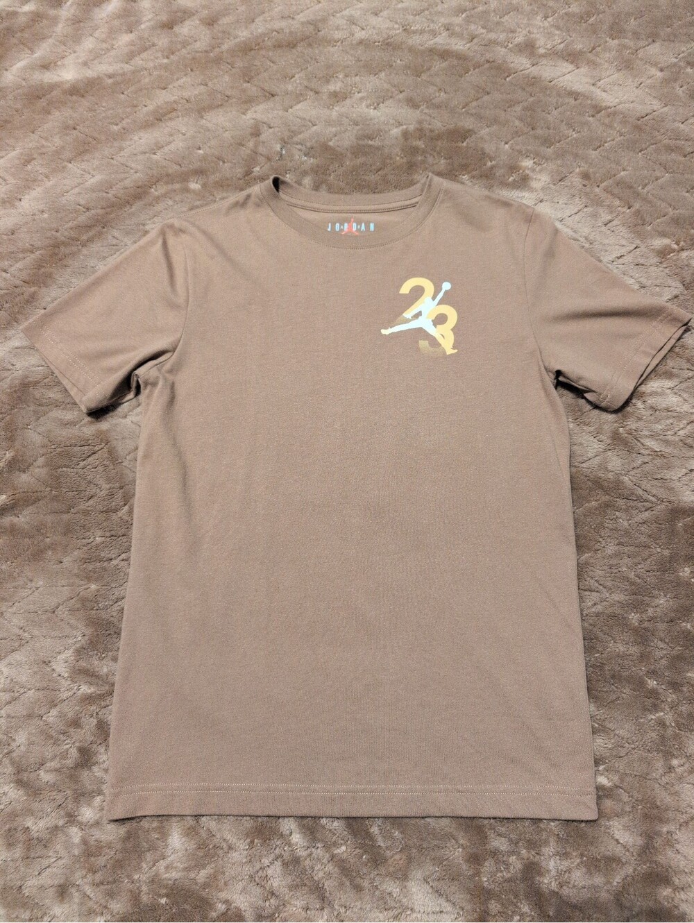 Jordan Boys' Graphic T-Shirt Brown 12-13 Yrs 147-163 cm